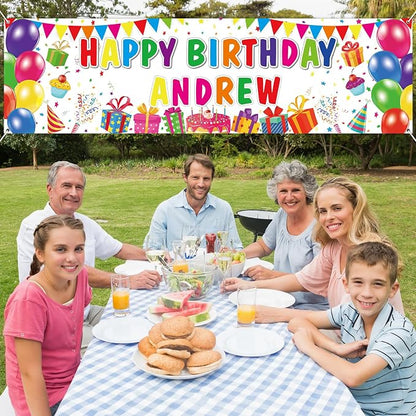 Lonfliness Personalized Birthday Banner Happy Birthday Party Decor Custom DIY - Image 6