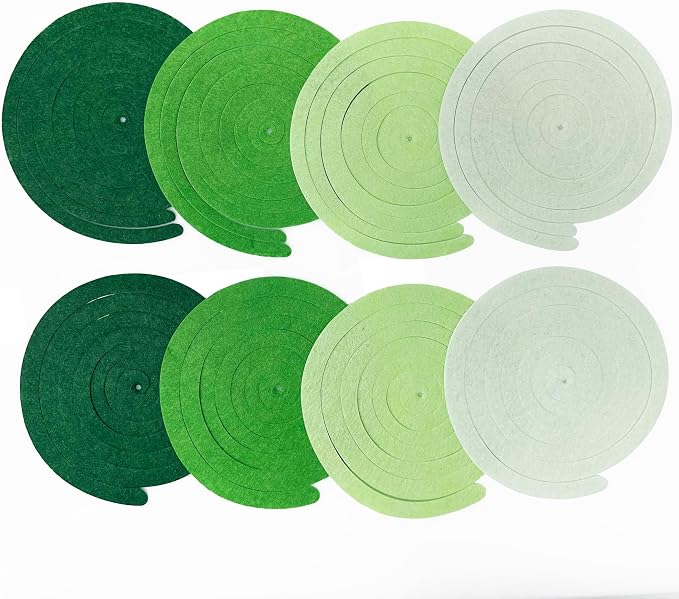 36Pcs Green Hanging Swirl Decorations Ombre Green Felt Swirl Streamer Spiral - Image 4