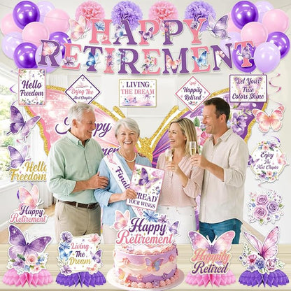 Retirement Party Decorations for Women, Butterfly Retirement Decorations | - Image 7