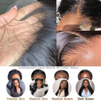 13x6 Straight Lace Front Wigs Human Hair HD Transparent Lace Front Human Hair Wigs for Woman Brazilian Lace Frontal Wigs Glueless Wigs Pre Plucked Natural Color 32 Inch