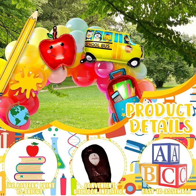 16 Pcs Back to School Party Balloons Sets - Image 3