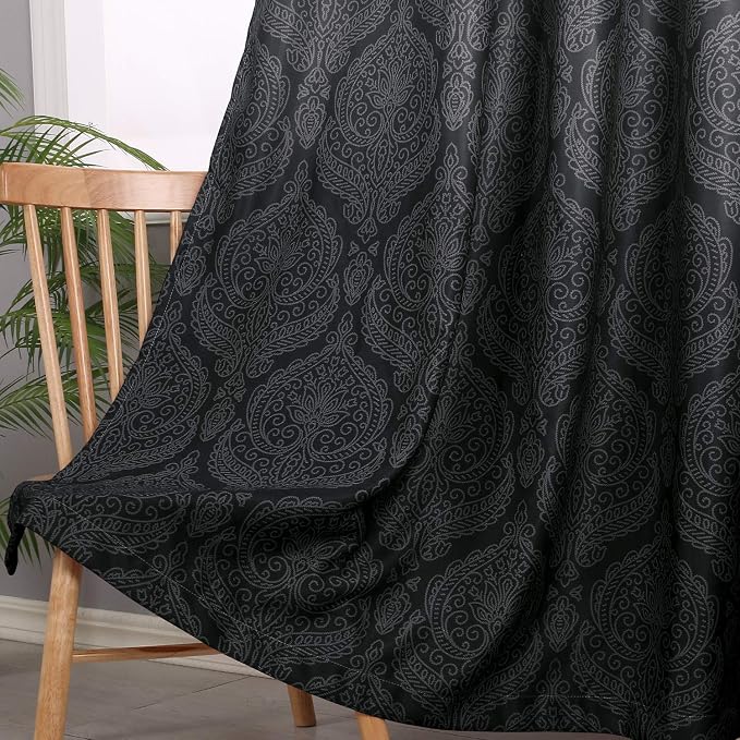 DWCN Black Blackout Curtains - Image 3