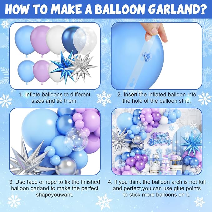 Snow Balloon Garland Arch Kit - Image 6