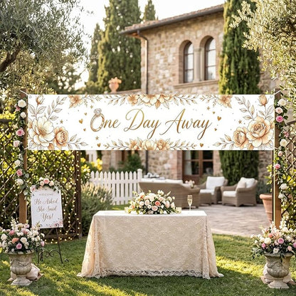 Rehearsal Dinner The Night Before Wedding Banner Decorations Sign | Reusable - Image 3