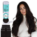 Irresistible Me Real Human Hair Extensions Clip Ins – 100% Human Hair Clip In Extensions for Length & Volume – Invisible Extension – Heat Resistant & Dyeable – Dark Brown, 20 Inches
