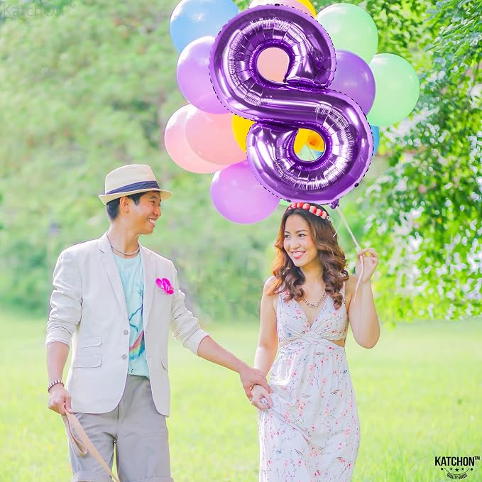 KatchOn Foil Purple 8 Balloon Number - Image 7