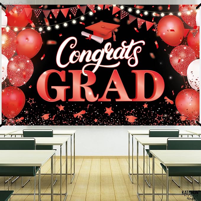 KatchOn Congratulations Banner 72x44 Inch | Congrats Grad Banner - Image 6