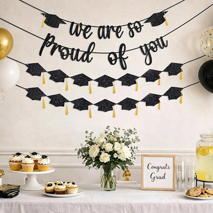Graduation Banner 2026 Graduation Decorations, Pre-Strung We Are So Proud of - Image 2