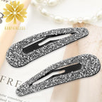 2PCS Rhinestone Hair Clips,Snap Hair Accessories,Decorative Hair Clips,Rhinestone Barrettes For Women Girls(SET19)