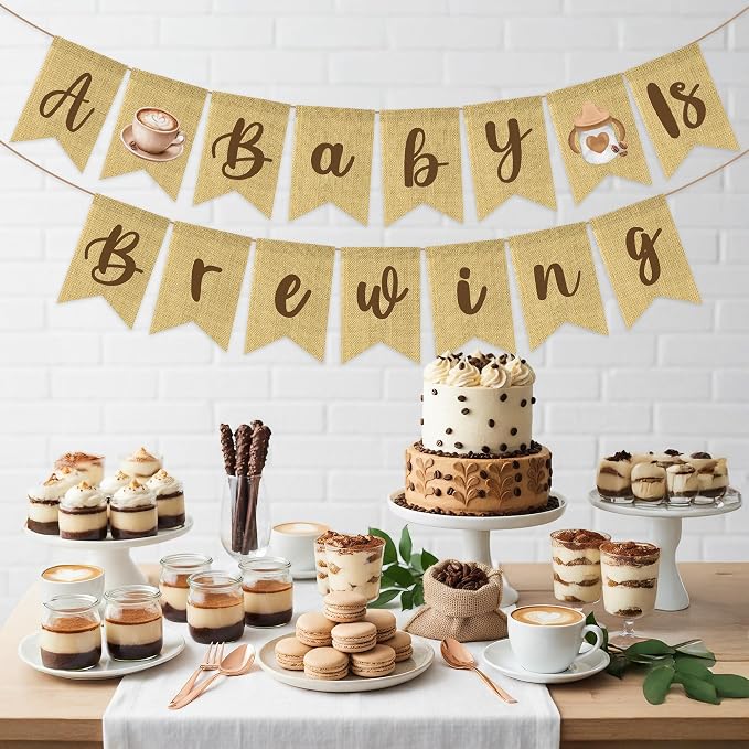 ANGOLIO Coffee Banner for Baby Shower Party - Image 6