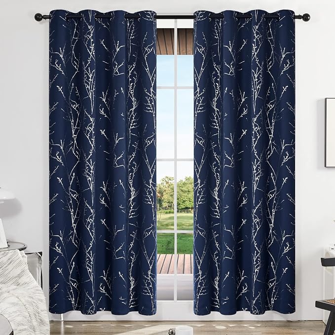 Deconovo Blackout Curtains, Light Blocking Panels, 2 Panels, - Image 2