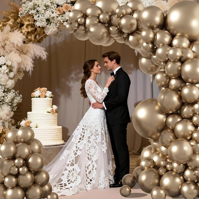 Amandir 153pcs Metallic Gold Balloons Arch Garland Kit Different Sizes | 18 12 - Image 7