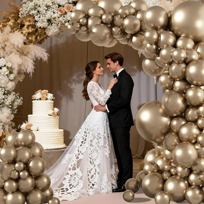 Amandir 153pcs Metallic Gold Balloons Arch Garland Kit Different Sizes | 18 12 - Image 7