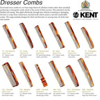 Kent 12T Wide Tooth Detangling Comb - 5.5" Handmade Pocket Comb for Thick, Curly, and Wavy Hair, Large Tooth Grooming for Hair, Beard, and Mustache - Saw-Cut and Hand Polished