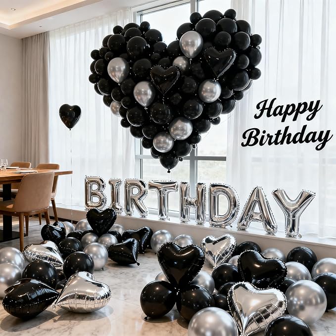 Patimate Black Balloons 150 Pack 5 Inch Matte Black Latex Balloons | Birthday - Image 4