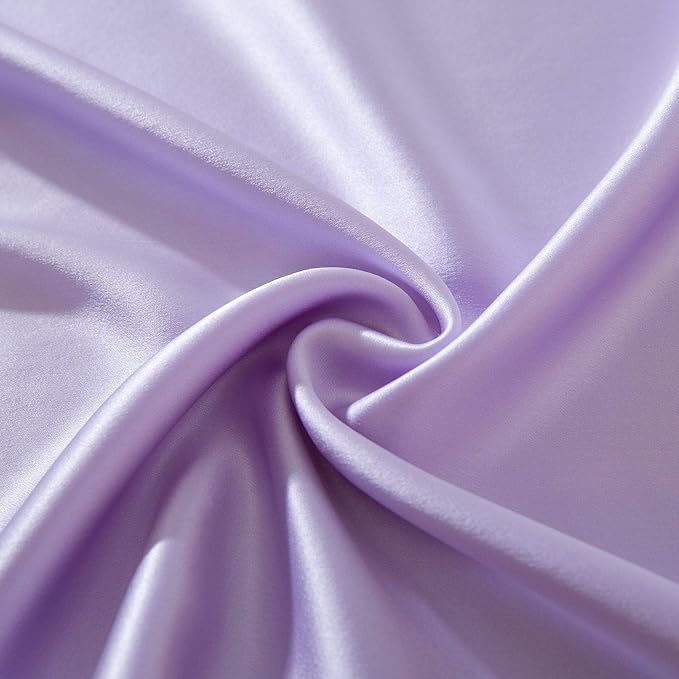 SLPBABY 100% Natural Pure Silk Pillowcase for Hair and Skin, Both Side 19 Momme Silk, Luxury Smooth Satin Pillowcase Cover with Hidden Zipper (King, Lavender)