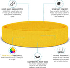 Suddora Sweatbands Set, Moisture Wicking 2 Wristbands and 1 Headband, Breathable Terry Cloth Athletic Bands for Basketball, Tennis, Yoga, Gym, Sweat Bands for Costumes and Cosplay