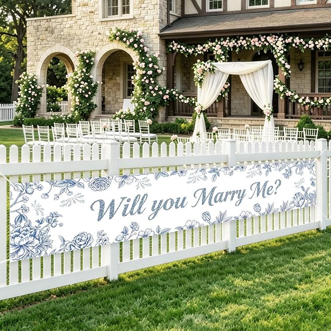 Will You Marry Me Banner Wedding Decor Banner Marriage Proposal Decorations | by WETDNGQI