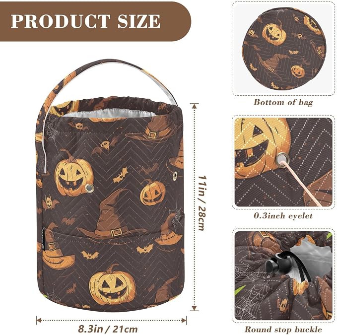 Yarn Bag Small Crochet Bag Drawstring Yarn Storage Organizer Knitting Project - Image 3
