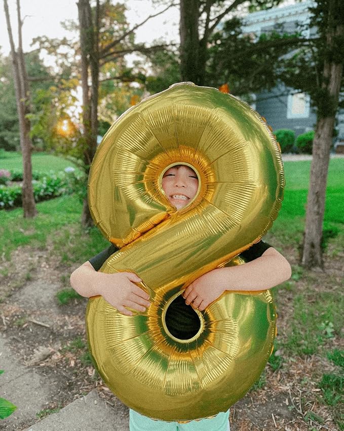 10 Balloon - Champagne Gold Birthday Number Balloons, 40 Inch Decorations | - Image 8