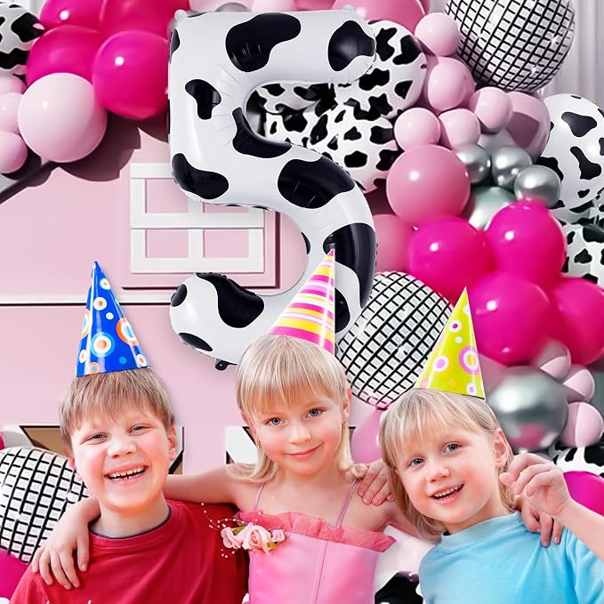 Cow Print Number 5 Balloon, Large 40 Inch Cow Number Birthday Balloons - Image 4