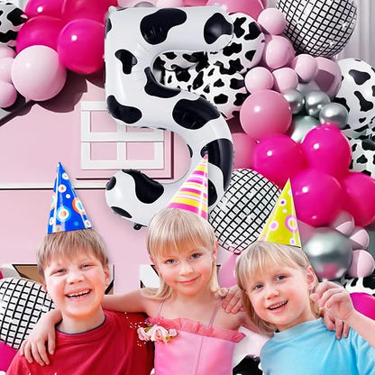Cow Print Number 5 Balloon, Large 40 Inch Cow Number Birthday Balloons - Image 4