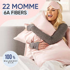 Blissy Silk Pillowcase - 100% Pure Mulberry Silk - 22 Momme 6A High-Grade Fibers - Silk Pillow Cover for Hair & Skin - Regular, Queen & King (Pink, King)