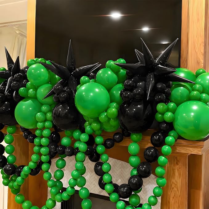 Black Green Link Balloons - Image 4