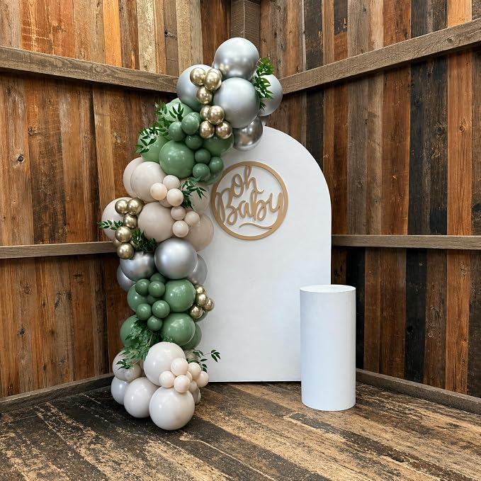 Sage Green Balloons for Boho Baby Shower Bridal Shower Birthday Decorations | - Image 6