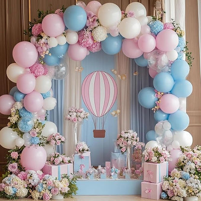 RUBFAC Gender Reveal Pink and Blue Balloons Party Decorations 129pcs | - Image 5