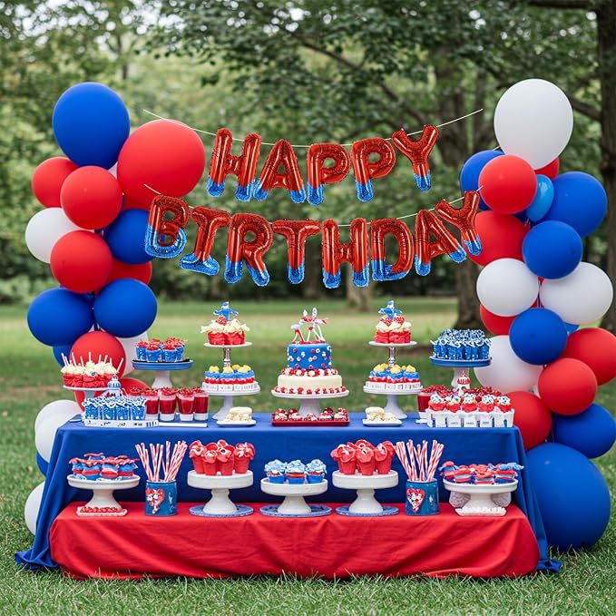 Vuzvuv Spider Theme Happy Birthday Balloon, Photography Background - Image 5