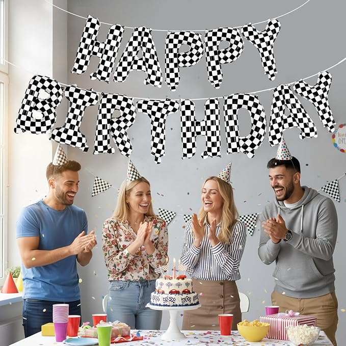 Happy Birthday Balloons Banner, Foil Balloon Personalized Name Letters Balloons - Image 4