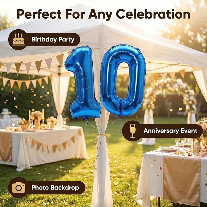 YPSelected 32 Inch Large Foil Helium Number Balloon Birthday Wedding Party 0-9 - Image 5
