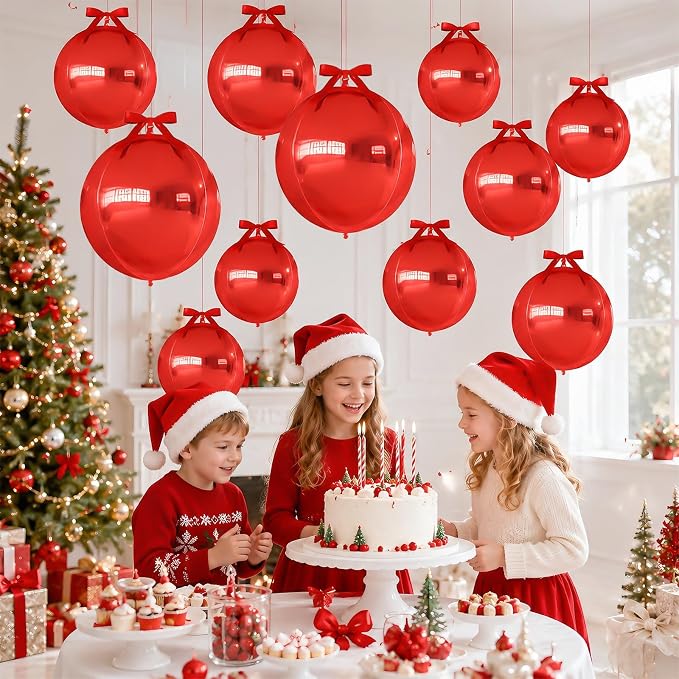 Red 4D Round Foil Balloons - Image 8