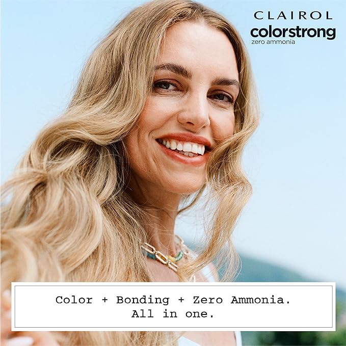 Clairol ColorStrong Permanent Zero Ammonia Hair Dye, 7.1 Dark Ash Blonde - Bora Bora Hair Color, Pack of 2