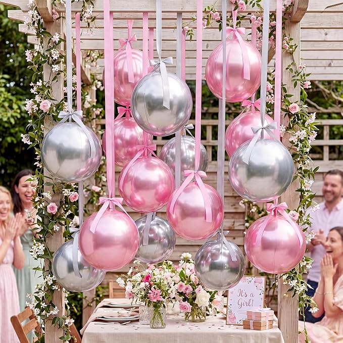 Jenaai 30 Set Round Foil Balloons Bulk 22 Inch 4d Metallic Giant Balloons Set - Image 4