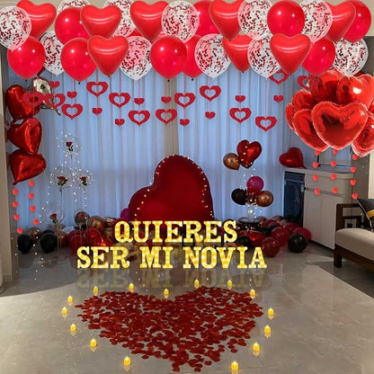 Quieres Ser Mi Novia Light Up Letters Proposal Decorations - Image 4