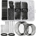 TsMADDTs Hair Pins Bobby Pins Kit with Bobby Pins Black for Women(1.37&2.36IN), Invisible Hair Nets for Ballet Bun(11.81&19.86IN), Dance Accessories Set