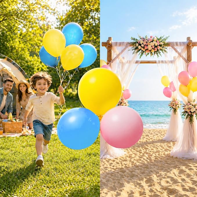 EMART Yellow Balloons 12 Inch 100pcs, Latex Balloons - Image 4