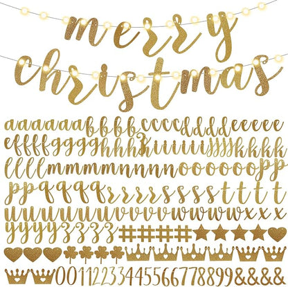 TaoBary 167 Pcs DIY Banner Kit Happy Birthday Glitter Banner Customizable - Image 7