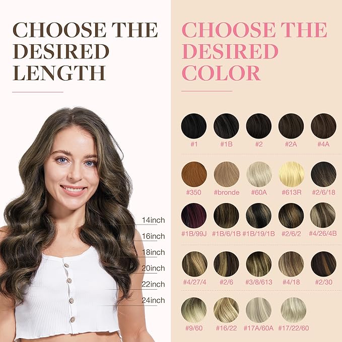 GOO GOO Tape in Hair Extensions Human Hair, 1B/19/1B Natural Black to Light Blonde, 16inch 50g 20pcs, Skin Weft Seamless Invisible, Silky Straight with Thick Ends, Remy Human Hair