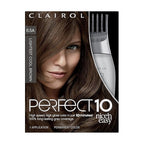Clairol Nice‘n Easy Perfect 10 Permanent Hair Dye, 6.5A Lightest Cool Brown Hair Color, Pack of 1