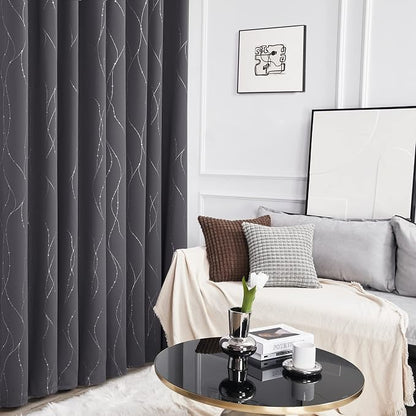Deconovo Living Room Curtains 90 Inches Long, Thermal Insulated, Room Darkening - Image 5