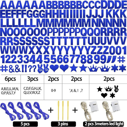 167Pcs DIY Glitter Customizable Banner Kit Happy Birthday Letter Hanukkah - Image 3