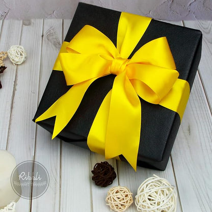 Ribbli Maize Yellow Double Faced Satin Ribbon, 1-1/2” x Continuous 25 Yards - Image 3