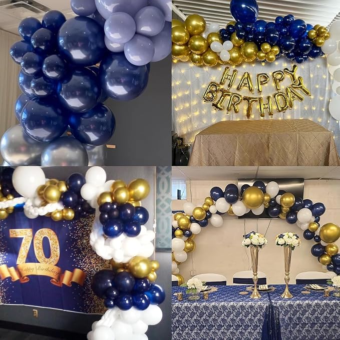 50pcs Navy Blue Balloons, 12inch Helium Quality Nile Blue Balloons | Balloons - Image 6
