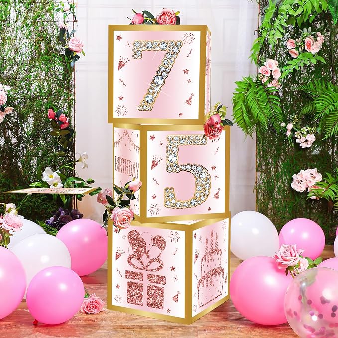 DataMoon 75th Birthday Decorations Boxes - Image 8