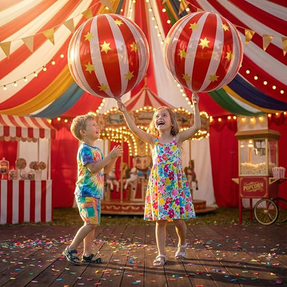 Carnival Red & Pink Foil Balloons 22in 6ct – Circus Party Decorations | Vibrant - Image 7