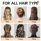 8 Pack French Flat Hair Clips for Women – Large Matte No-Slip Claw Barrettes for Thick & Thin Hair, Strong Hold Styling Accessories (Brown)