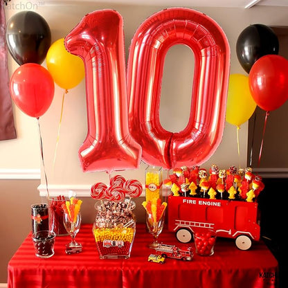 KatchOn Red 10 Balloon Number 40 Inch, 10th Birthday Decorations | Balloons - Image 9